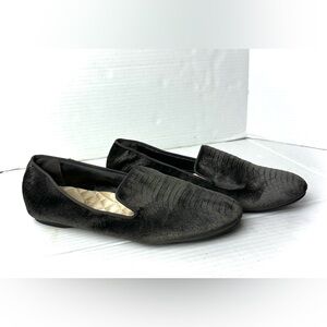 Birdies Starling Flat Slip‎ On Loafers Dark Gray Velvet Casual Womens Shoes 9